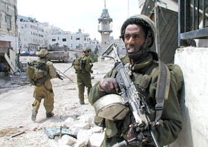 Police during Palestinian Uprising
