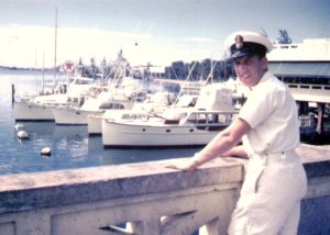 SAN JUAN. IN BACKROUND 4TH DESTROYER SQUANDRON . HMS TROUBRIDGE AGINCOURT CORUNNA. BERMUDA